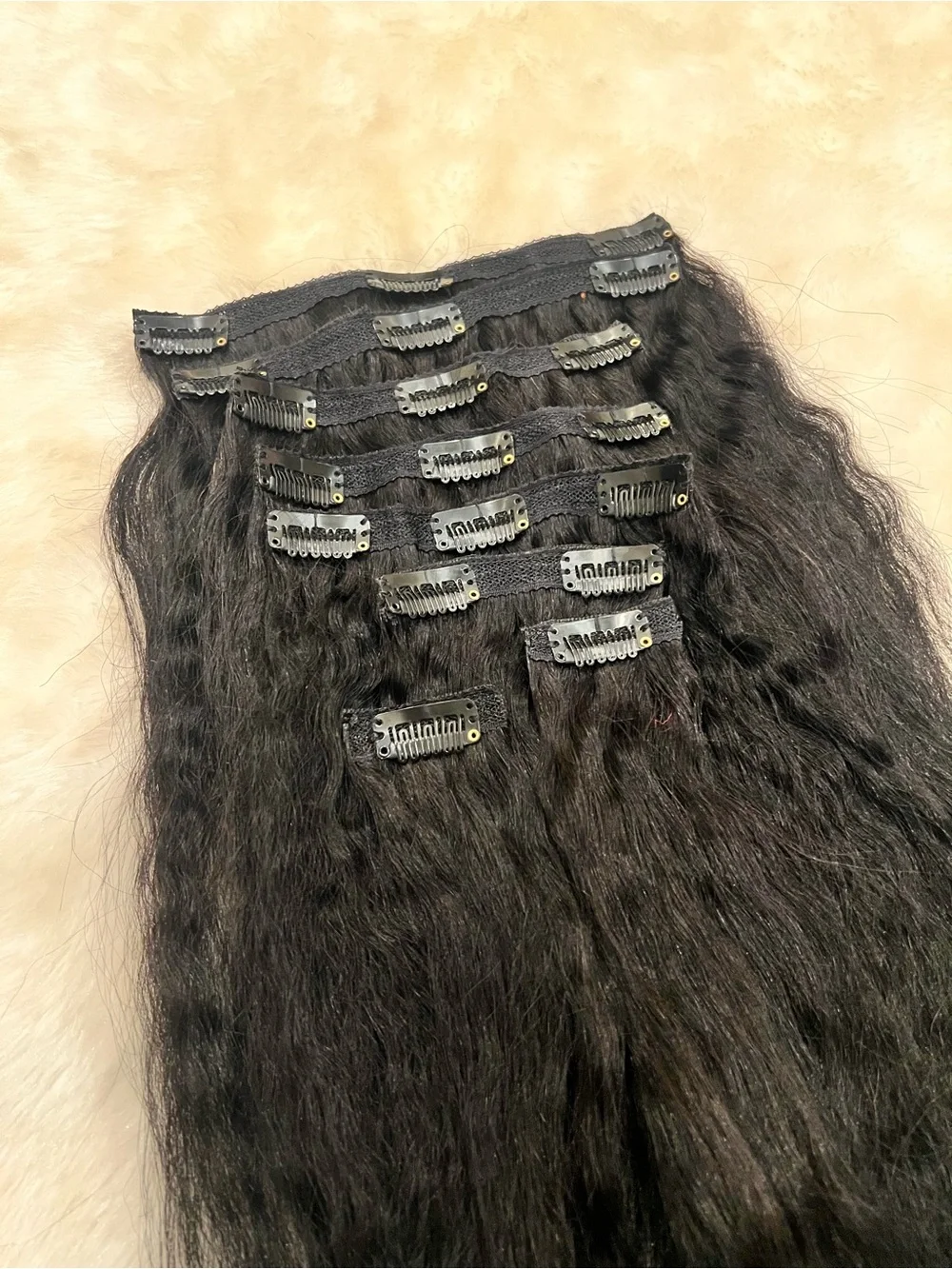 8pcs Clip ins Brazilian Virgin Human Hair extensions